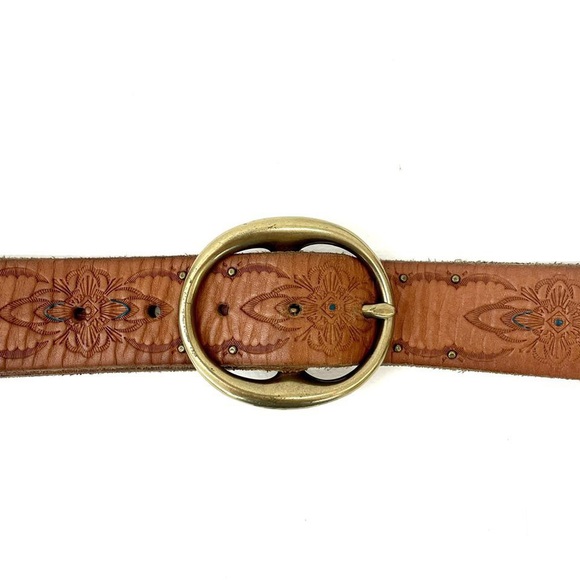 2000s chunky Leather belt main image 4